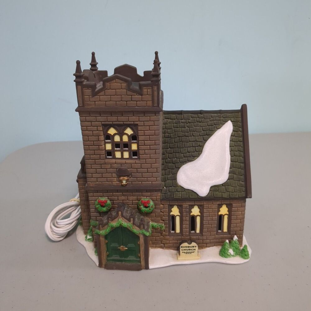 Department 56 Dickens Village SUDBURY CHURCH 58322 Lighted 1997 Spirit of Giving